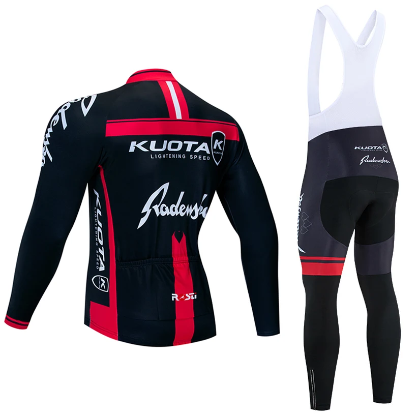 Зима 2020 KUOTA команда с длинным рукавом Велоспорт Джерси Брюки Комплект Мужская Ropa