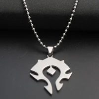 30 stainless steel world tribal game anime logo charm pendant necklace game sign symbol player popular necklace gift jewelry