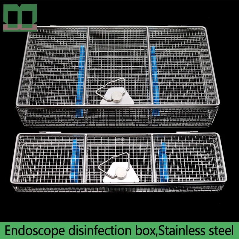 Endoscope disinfection box welding technology stainless steel medical soaking mesh box surgical operating instrument