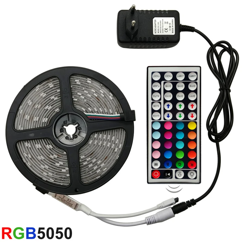 Светодиодсветильник лента RGB 5050 SMD 2835 гибкая рождественсветильник световая