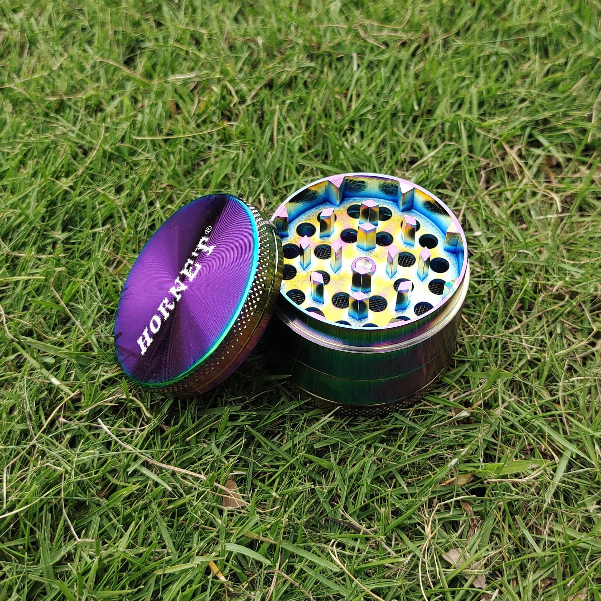 HONEYPUFF Радужный новый дизайн цинковый сплав Табак Травяные специи дробилка с