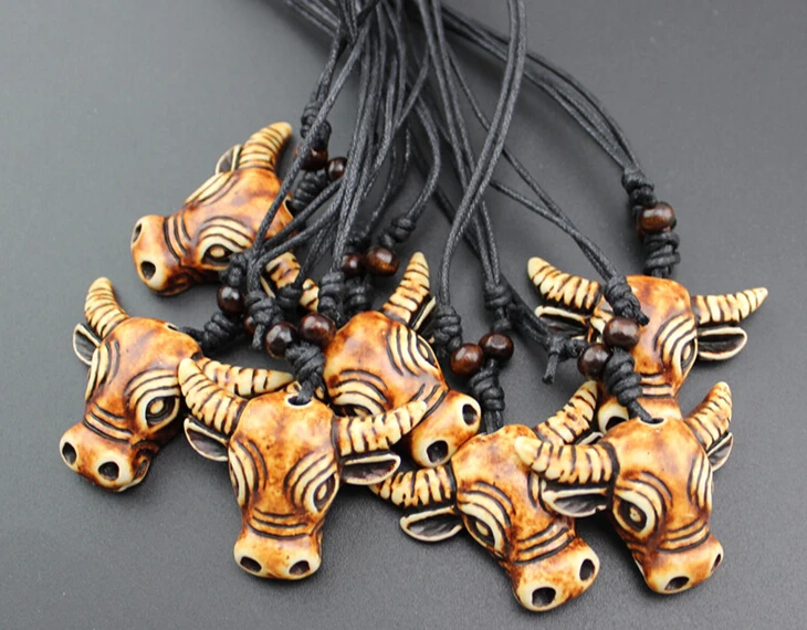 Винтажное ожерелье из смолы с подвеской в виде головы икры аксессуары Бесплатная