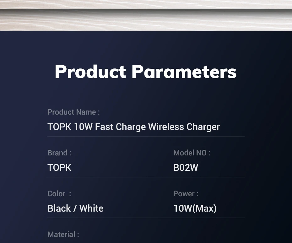 TOPK 10 Вт Беспроводное зарядное устройство для iPhone Xs Max 8 Plus Беспроводная зарядка для samsung S9 S8 Note 9 8 Plus