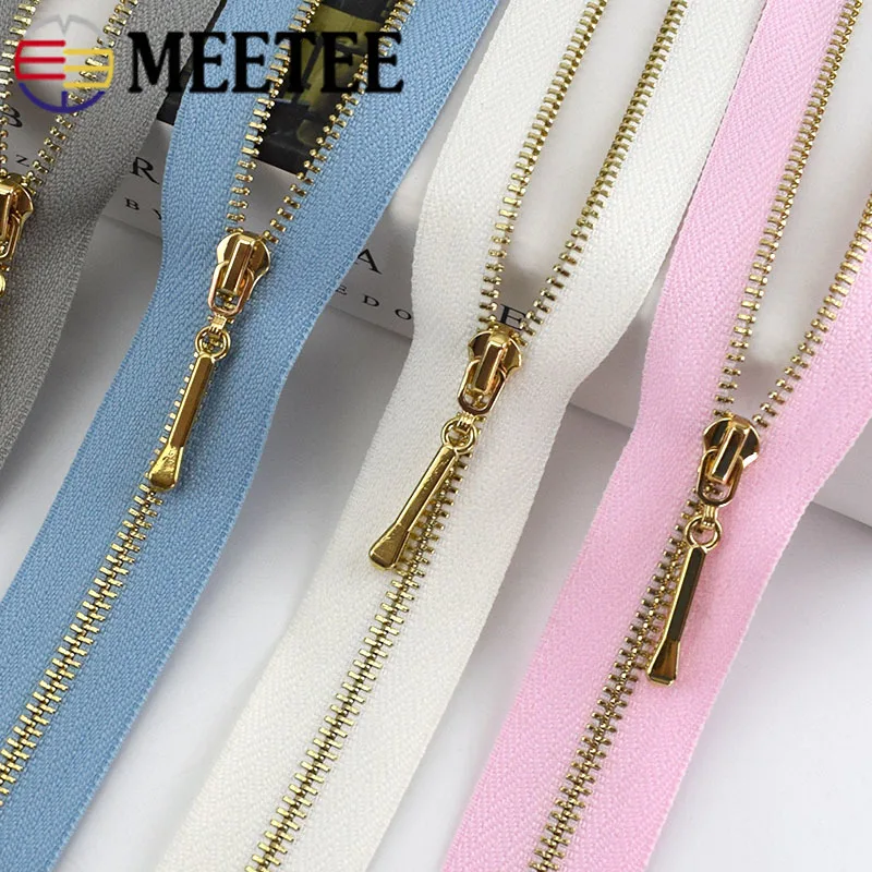 

Meetee 2/5 шт. 40/50/60/70 см 3 # открытые металлические блестящие сумки для одежды, кошельки, обуви, аксессуары для рукоделия, инструменты на молнии