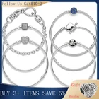 Горячая SALE15 Стиль Классический 925 стерлингового серебра оригинальный мобильный телефон 3 мм браслеты из нержавеющей стали для бусинки Подвески DIY ювелирные изделия для женщин подарок Dorpshipping