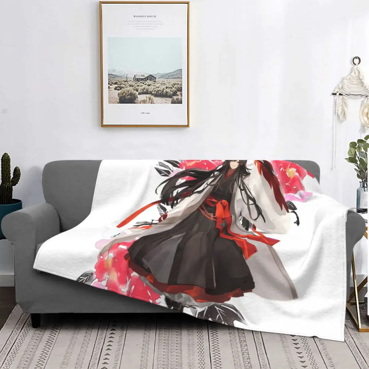 

Weiying Yiling Patriarch Blanket Mo Dao Zu Shi Mdzs Bedspread Plush Super Soft Cover Flannel Spread Bedding Sofa Picnic Fluffy