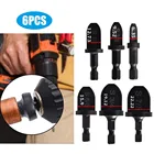 6 шт. трубчатые расширители, сверла, для развальцовки медных труб кондиционеров 78, 34, 58, 12, 38, 14 дюйма, установка, ремонт, инструмент для охлаждения