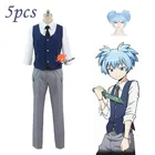 Костюм унисекс для косплея шиота Нагиса из аниме убийство, галстук и жилет, костюм на Хэллоуин, Рождество, вечеринку