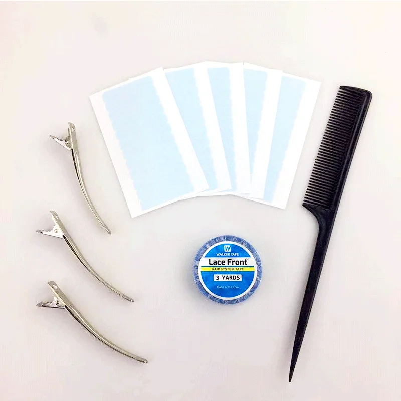 3yards 0.8cm kit Лента для наращивания волос для парика/уток волос/клей для парика Инструменты для укладки ленты 2 см шириной 12 ярдов замена клейкой ленты для волос - Цвет: 3yards 0.8cm kit