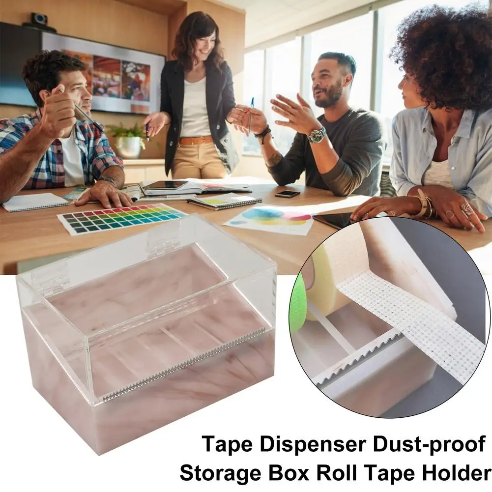 

Tape Dispenser Dust-proof Storage Box Roll Tape Holder