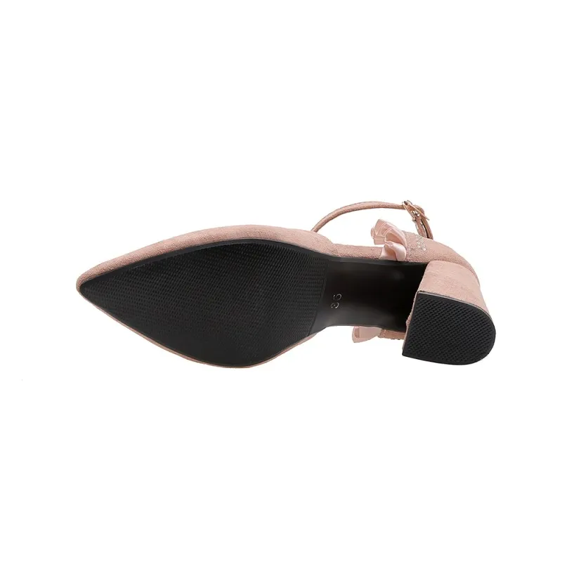 

Plus Size Pointy cropped sole ladies high heels women shoes woman pumps