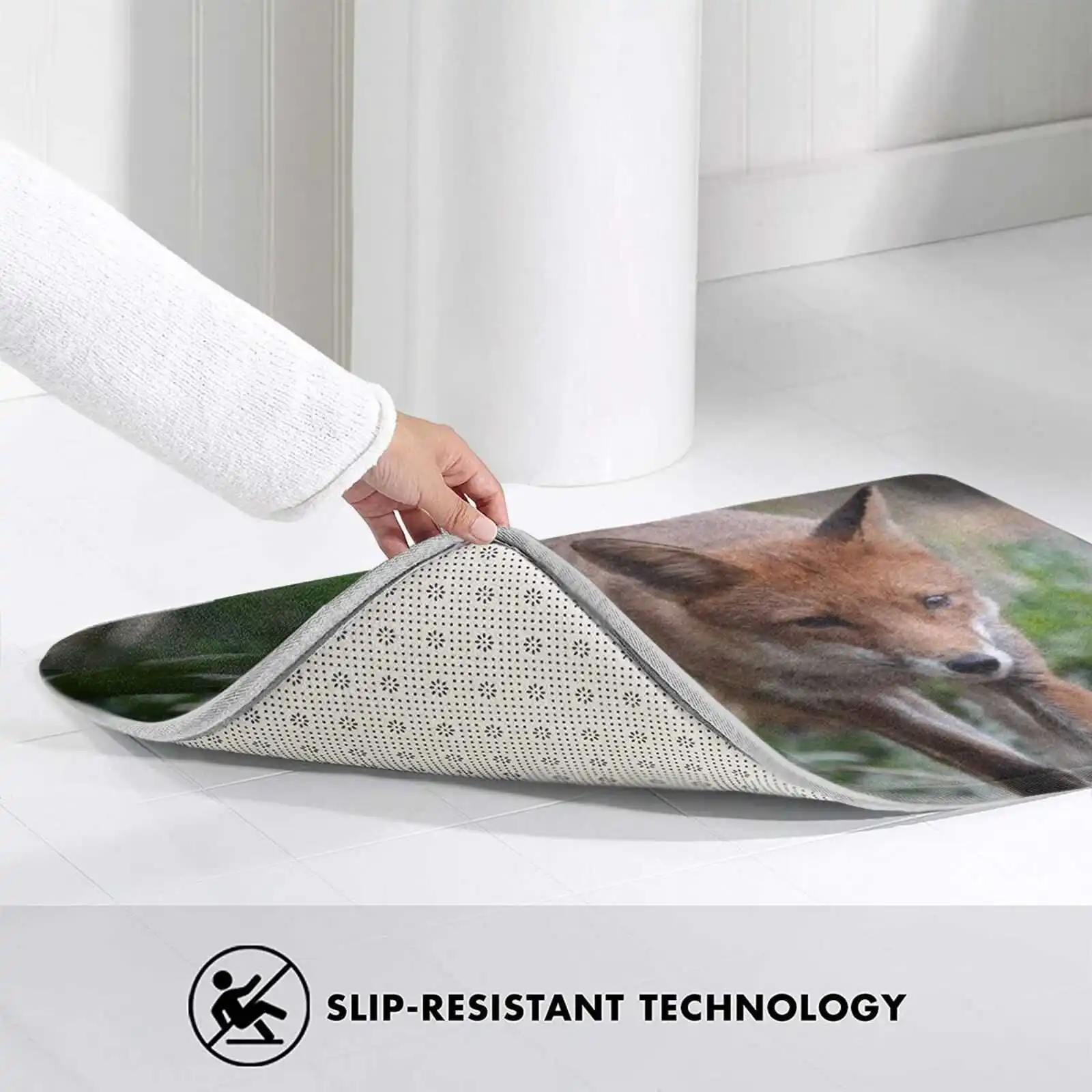 Мягкий домашний Противоскользящий коврик для семьи ковер с изображением лисы