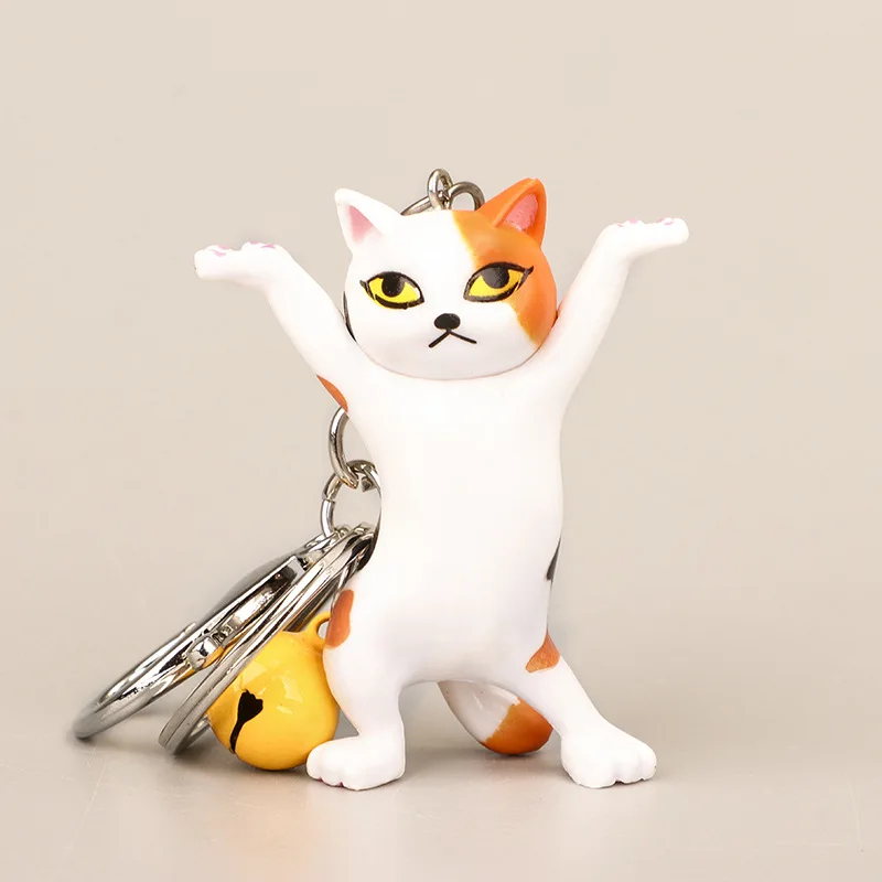

1PC Cat Keychain Dancing Cat Cartoon Funny Design Bag Pendant Attractive Kitten Ornament Keyring Birthday Gift Key Accessories
