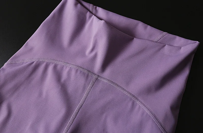 

Quick Drying Hip Sports Stretch Pants Women Naked-Feel High Waist Workout Knee-Length Leggings Fitness Running Leggings Yoga