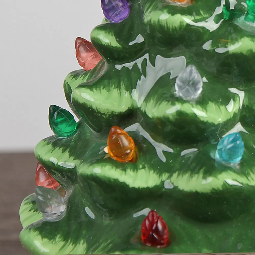 Новогодняя светильник ящаяся керамическая Рождественская елка настольное