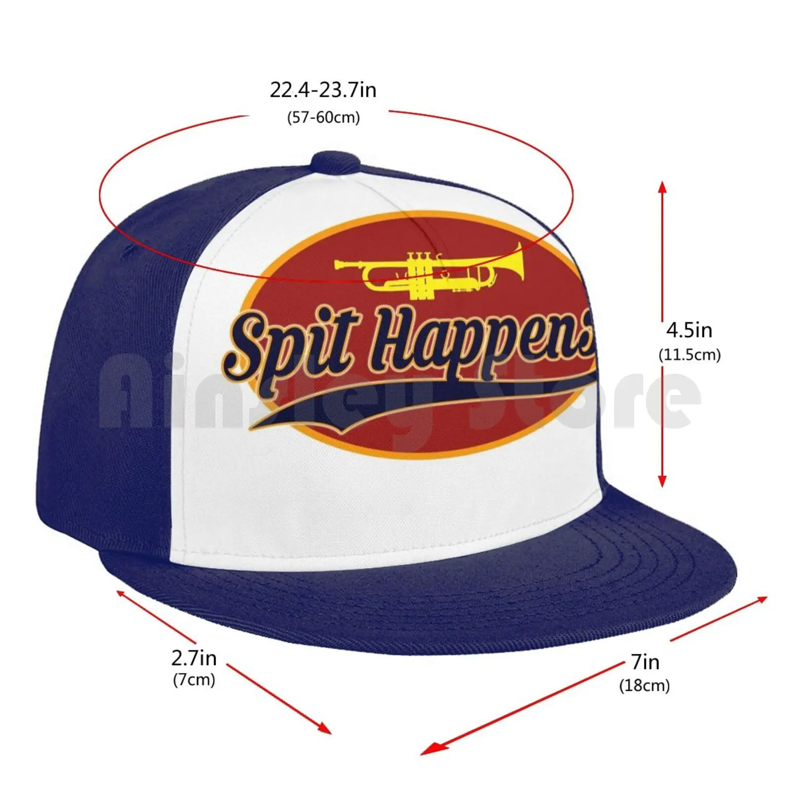

Funny Trumpet Player Spit Happens Baseball Cap Unisex Mesh Casual Print Adjustable Trumpet Spit Happens Marching Band Band