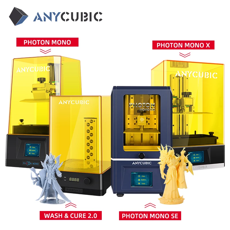 

ANYCUBIC Photon Mono/Mono X/Photon Zero 3D Printer UV Resin Printing Wash&Cure Machine 2-in-1 SLA/LCD 3d Printer impresora 3d