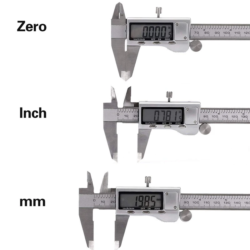 150 мм металлический корпус цифровой штангенциркуль из нержавеющей стали 8