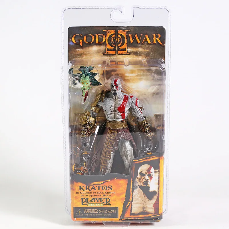 God of War 7 5 &quotNECA Kratos в золотой флисовой броне с головой Medusa ПВХ экшн фигурка
