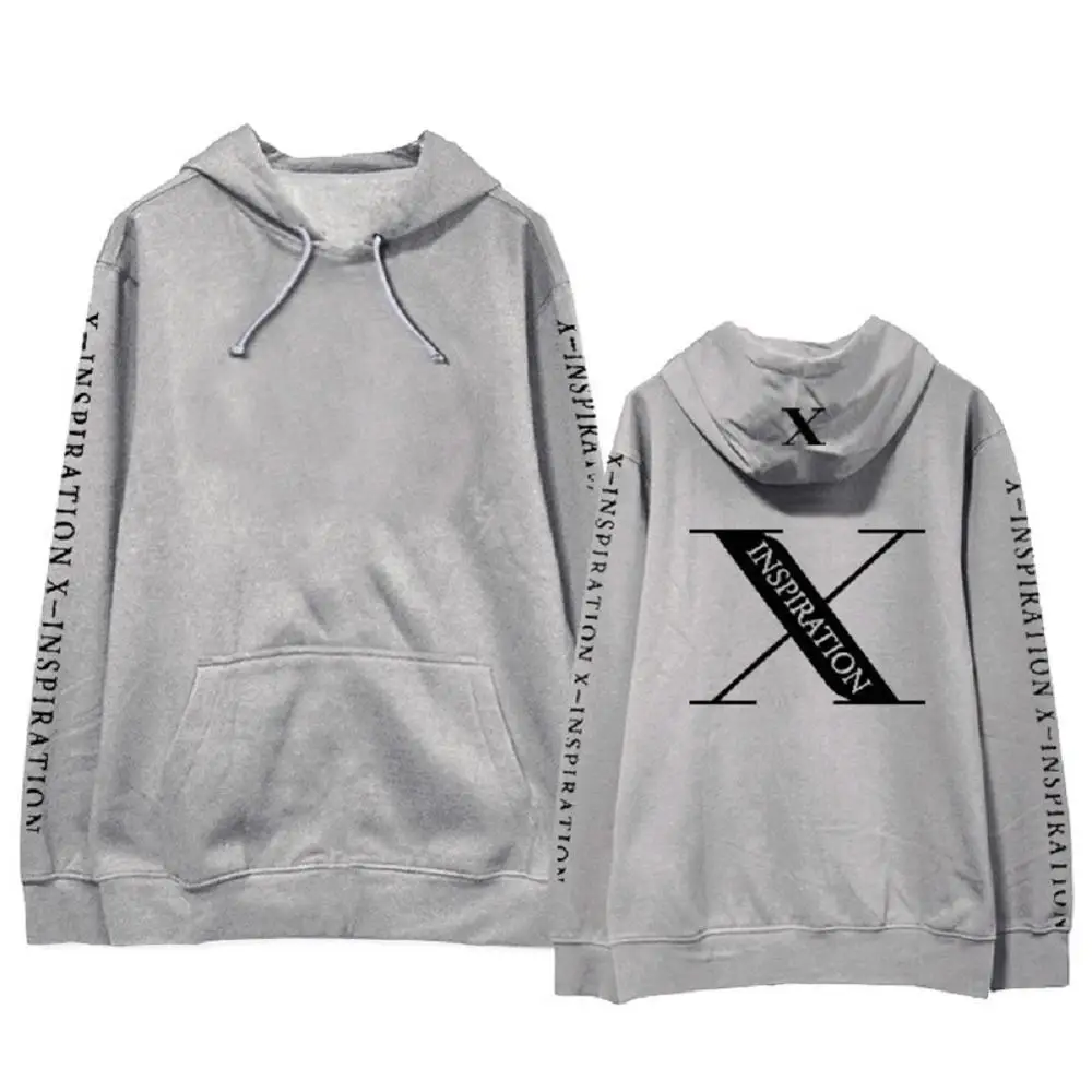 Gray Mainlead Kpop JongHyun X INSPIRATION концертная Кепка в стиле унисекс Толстовка SHINEE Sweatershirt - Цвет: Gray