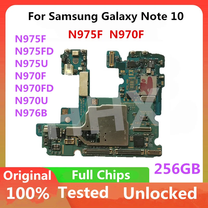 256 ГБ для Samsung Galaxy Note 10 N975F N975FD N975U N970F N970FD N970U N976B материнская плата оригинальная