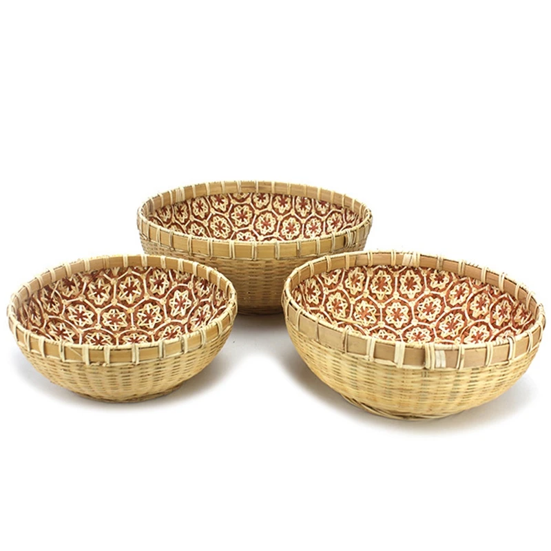 

Handmade Wicker Woven Basket, Bread Baskets for Serving, Fruit Baskets, Kitchen Organizer, Handmade Basket, Multi-Purpos