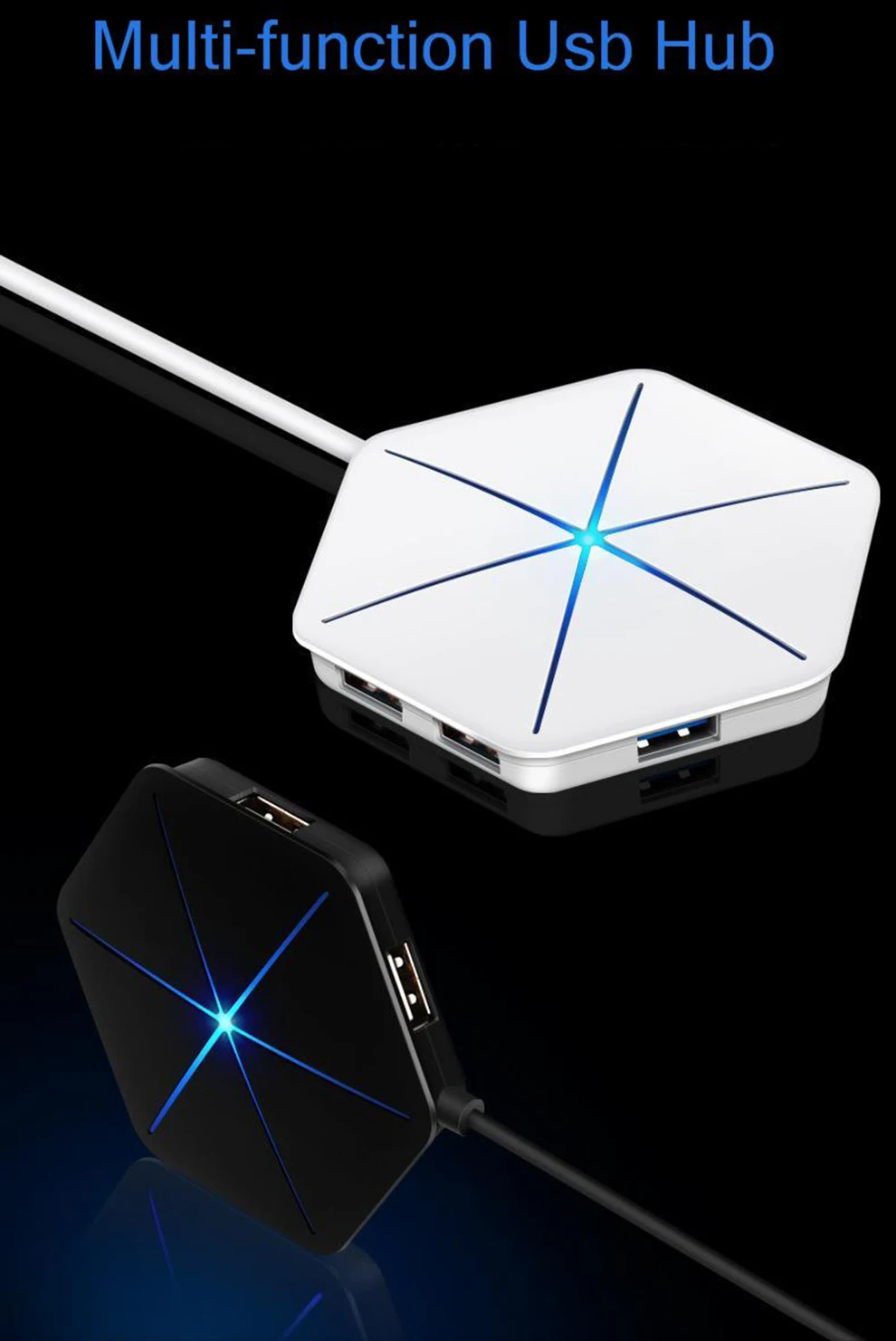 SeenDa USB 3,0 2,0 концентратор с OTG 6 Порты и разъёмы Usb разветвитель с микро Usb Интерфейс SD/устройство для считывания с tf-карт для нескольких устройств рабочего ноутбука