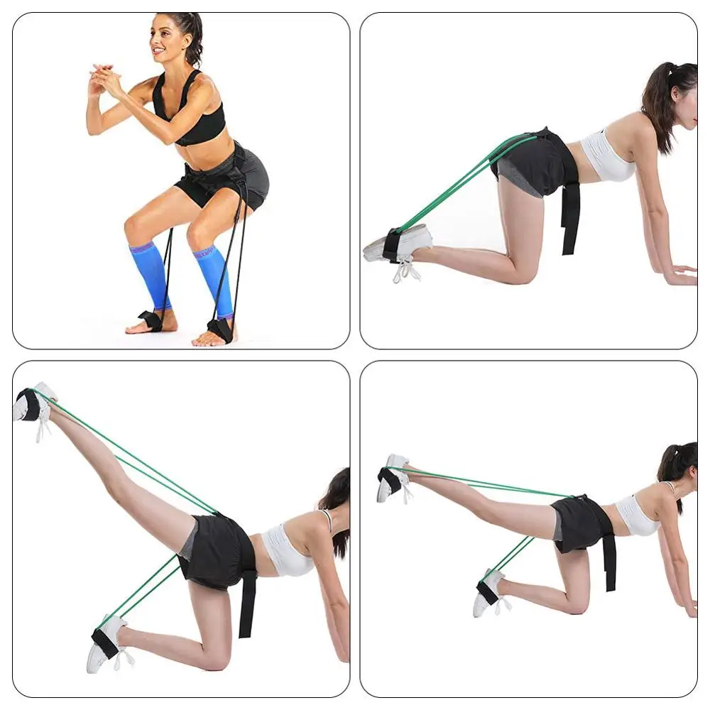 

Resistance Bands Fitness Workout Booty Belt Puller Leg-Pedal Stretcher Hip Training Belt Pedal Pull Rope Gym Exercise Equipment