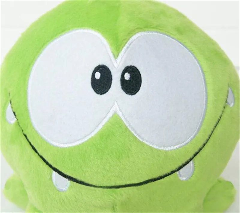 20 см Популярная игра мультфильм вырезать веревку Om Nom Frog Мягкие животные плюшевые