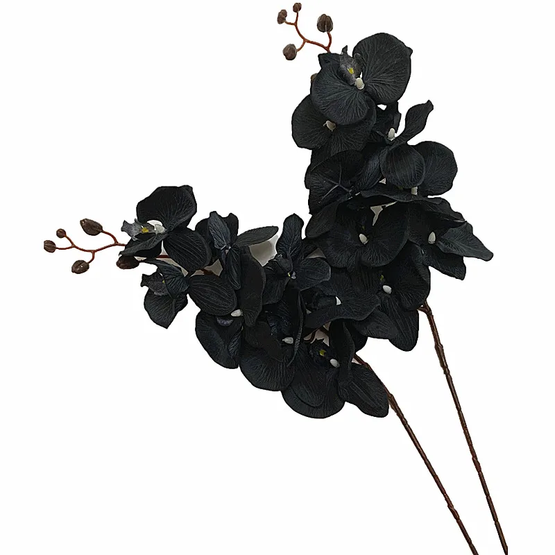 Орхидеи 5p (8 головок/штука) большой размер орхидеи фаленопсис черные/белые для