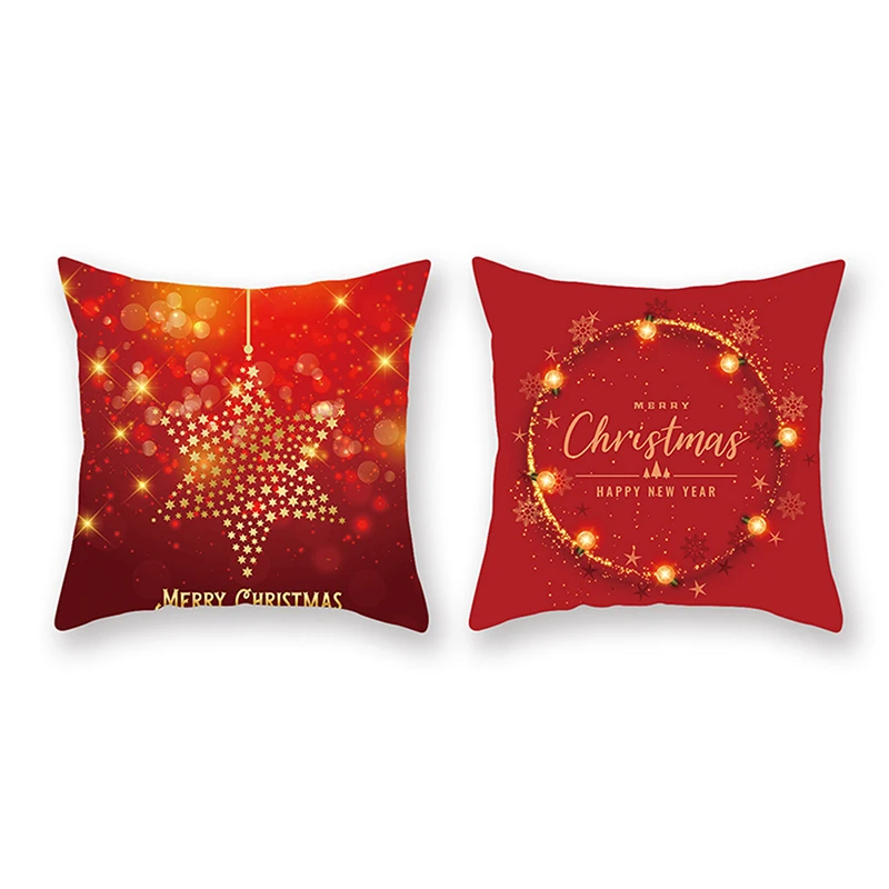 Наволочка для подушки с принтом красная рождеством украшения дома комнаты