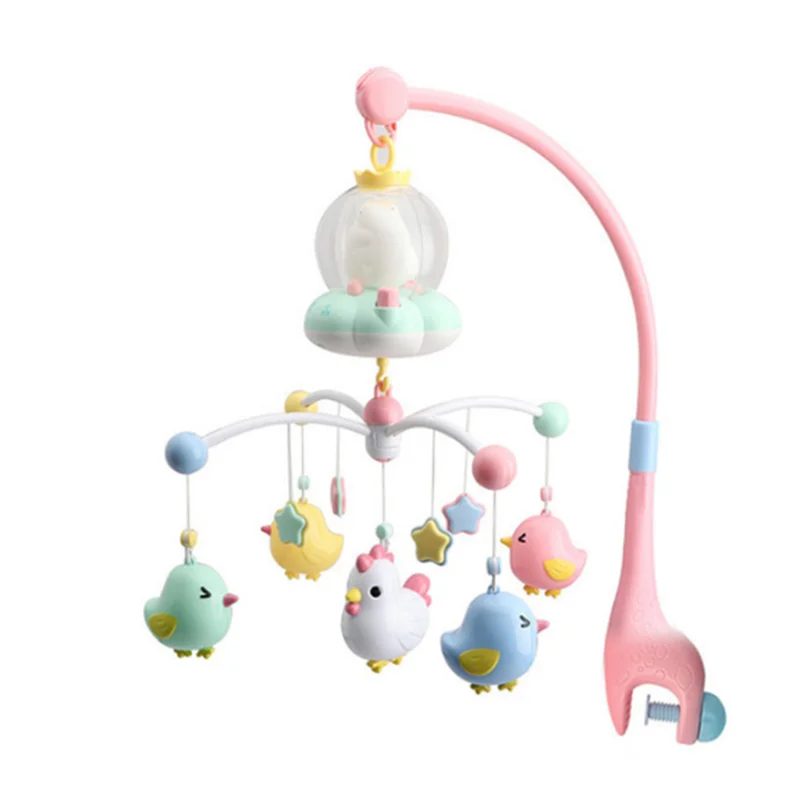 

0-12 Month Music Rotate Baby Rattles & Mobiles with Remote Control Teether Rattle Pendant Projection with Cute Toy Education Toy