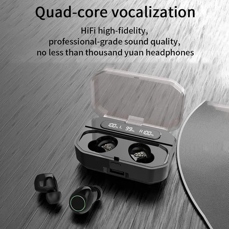 S9 TWS Bluetooth беспроводные наушники три светодиодный дисплей питания сенсорное