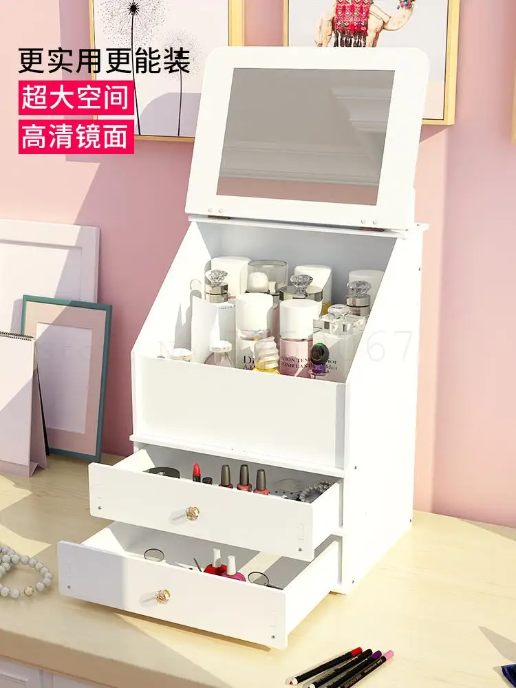 Пыленепроницаемая настольная косметическая коробка для чеков с красным