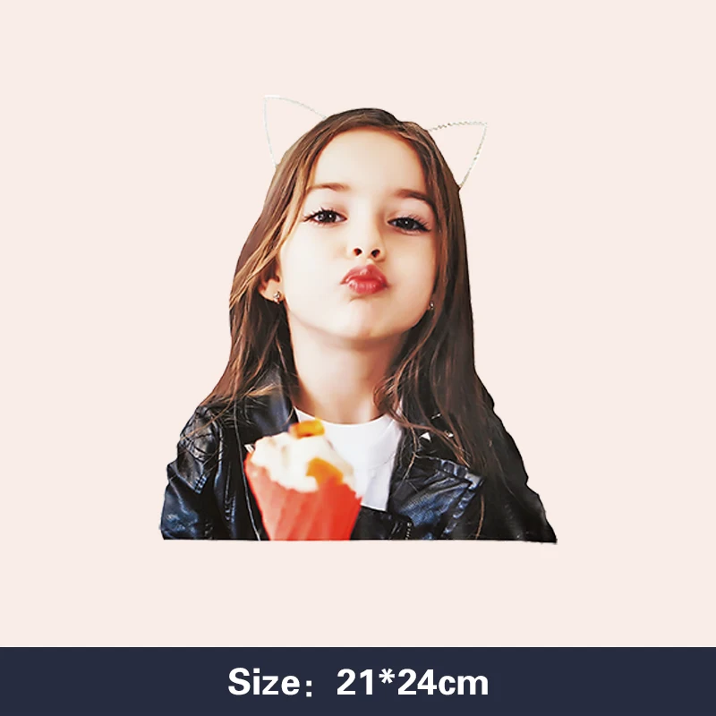 

Cute girl clothes paste heat transfer hot paste appliques for clothing Patches