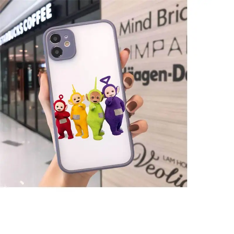 

Cute Teletubbies cartoon Phone Cases matte transparent For iphone 7 8 11 12 plus mini x xs xr pro max cover