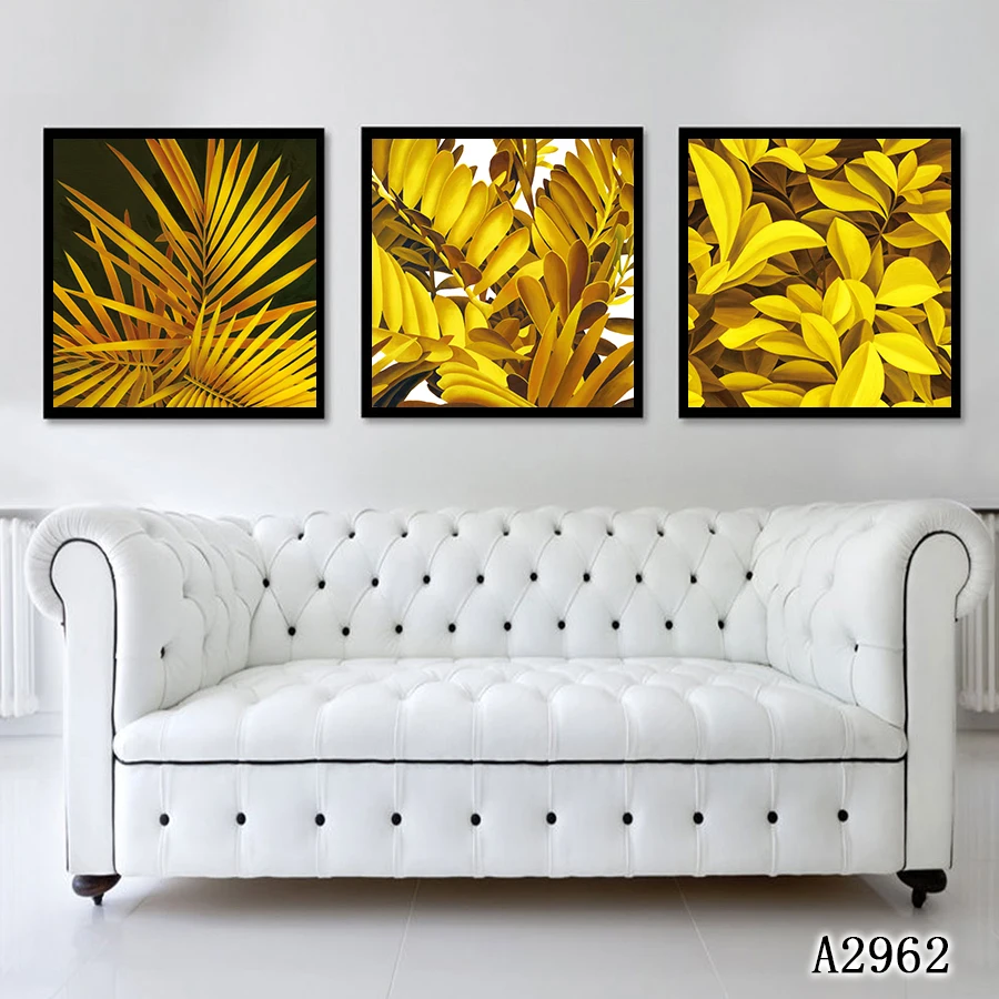 

Abstract Oil Painting Print on Canvas 3pcs Modular Modern Flower Leave Canvas Art Printing Wall Art Picture for Home Decor