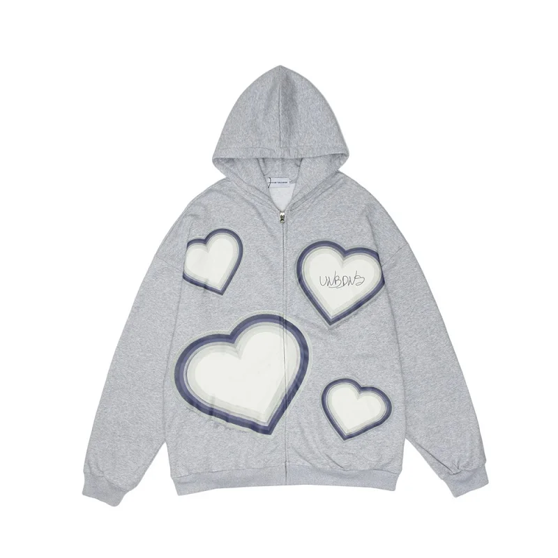 

Women's Hoodie Zipper Clothes Cardigan Top Y2K Sweet Harajuku Girls Long Sleeve Clothes 2021 Fashion Female Cardigan Streetwear