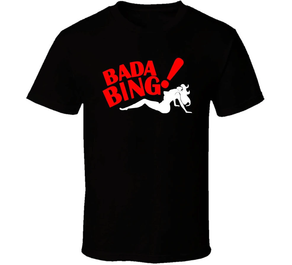 Новинка футболка с логотипом Bada Bing черная белая мужская бесплатная доставка