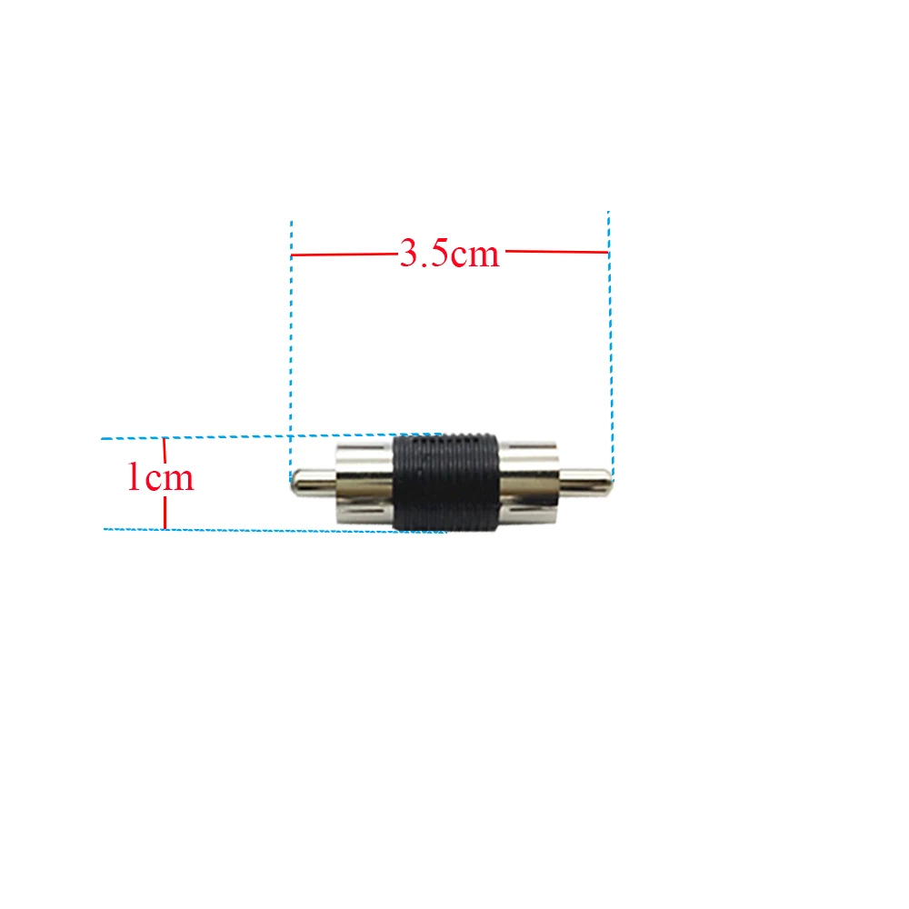 

Evolylcam 2PCS RCA Male to Male AV Audio Video Plug Jack Extension Cable Connectors RCA Male to Connectors Couplers Adapters