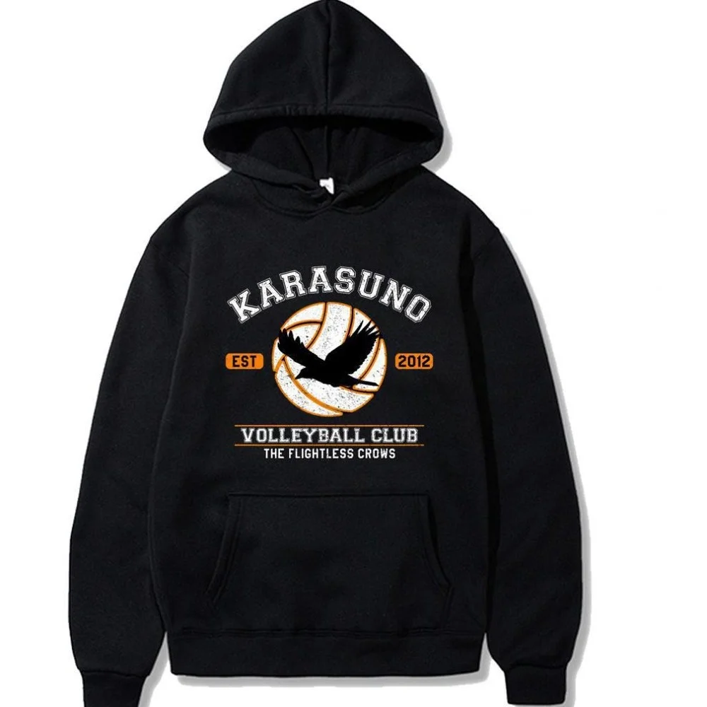 

Autumn and Winter Anime Haikyuu Hoodie Karasuno High School Volleyball Club Series Harajuku Style Printed Casual Sweatshirt