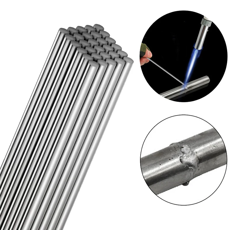 

10/100Pcs Low Temperature No Need Solder Powder Aluminum Welding Rods Weld Bars Cored Wire 2mm Rod Solder for Soldering Aluminum