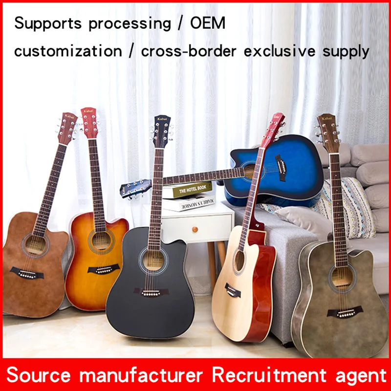 38/41 дюймов Акустическая гитара акустическая 6 струн низкая Подшивка с рюкзаком