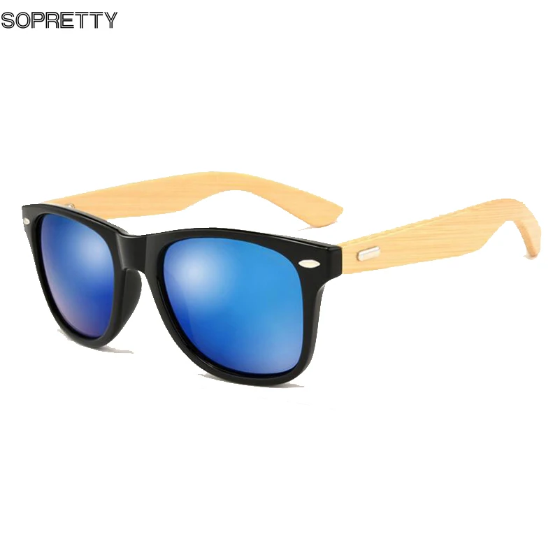 Новые ретро деревянные мужские бамбуковые солнцезащитные очки женские