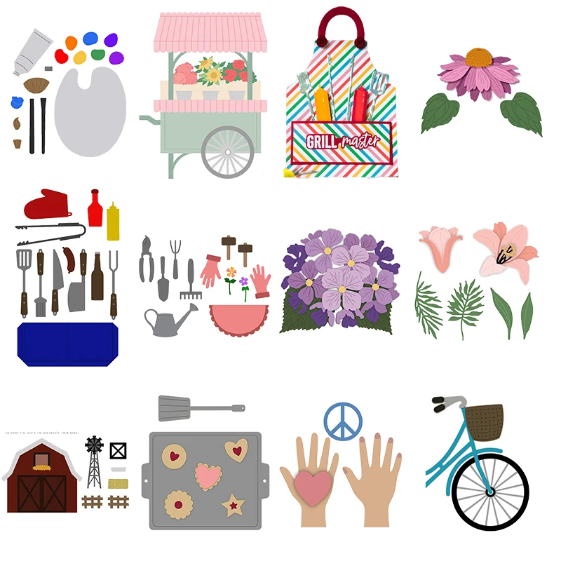 Металлические пресс-формы новинка 2021 Цветочная краска готовка садоводство