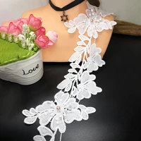 20yard 12cm 3d lace fabric ribbon diy water soluble milk silk flower solid embroidery spot barcode wedding dress sewing trim