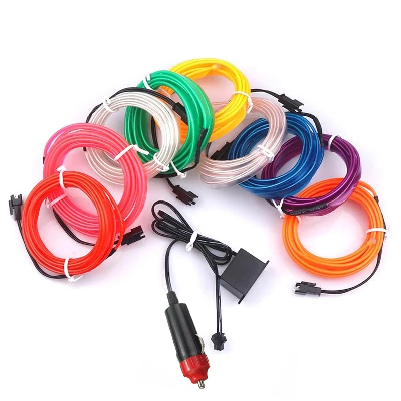 Интерьер автомобиля с неоновой атмосферой 12 В светящийся электролюминесцентный