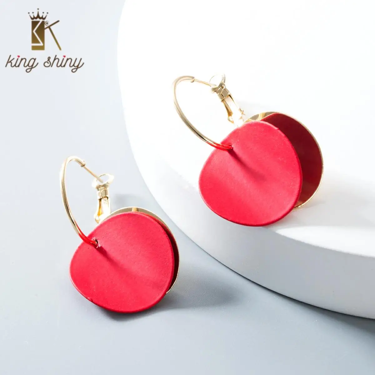 Брендовые корейские серьги кольца для женщин высокое качество простой дизайн