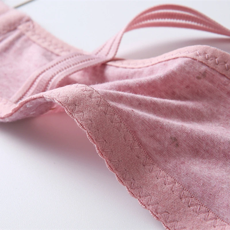 

Women New 5 Colors Cotton Wireless Bras Push Up Female Adjustable Brassiere Size 38-44 Underwear Woman Wire Free Bras