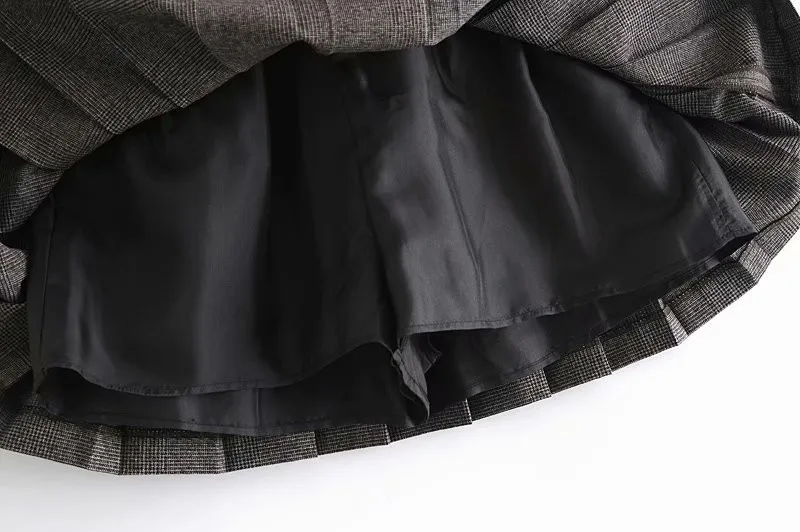 

2021 New High Waist Mini Skirt Women Spring Fashion Preppy Style Solid Color Pleated Kawaii Skirts Women